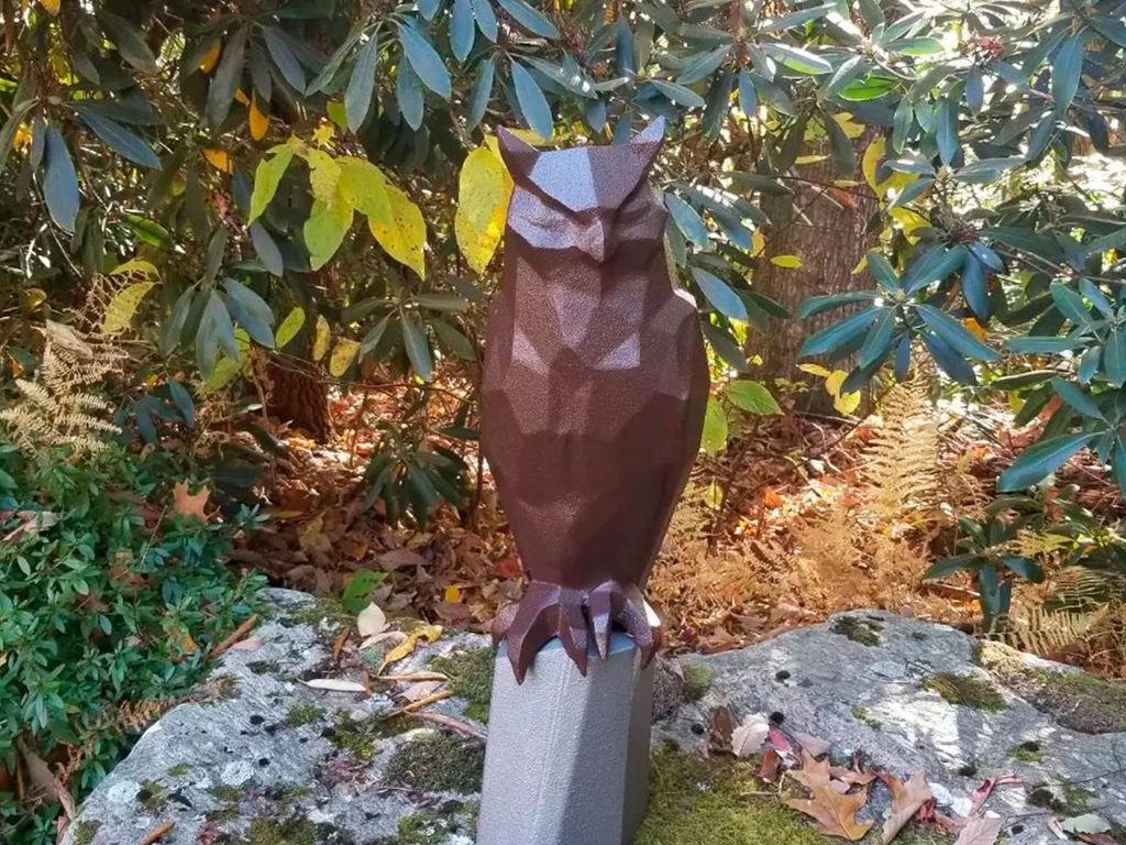 Drawings for creating owl sculpture, made in collaboration with @natureofmetal, USA