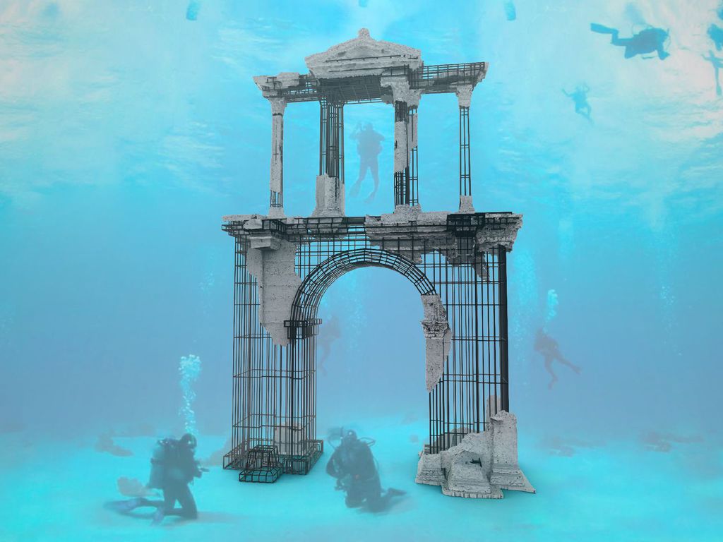 Сompleted project and concepts for a sculpture competition for an underwater art park Tavrida