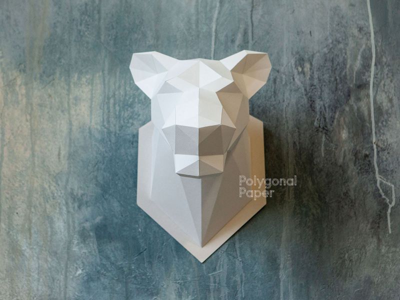 Lioness Head: Papercraft Scheme for Printing