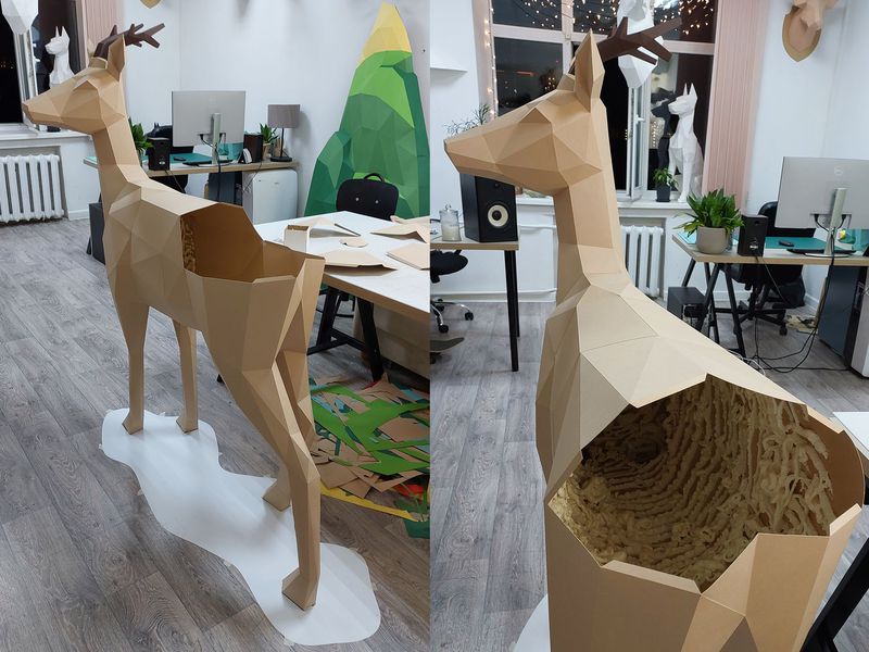 Как укреплять бумажные фигуры монтажной пеной