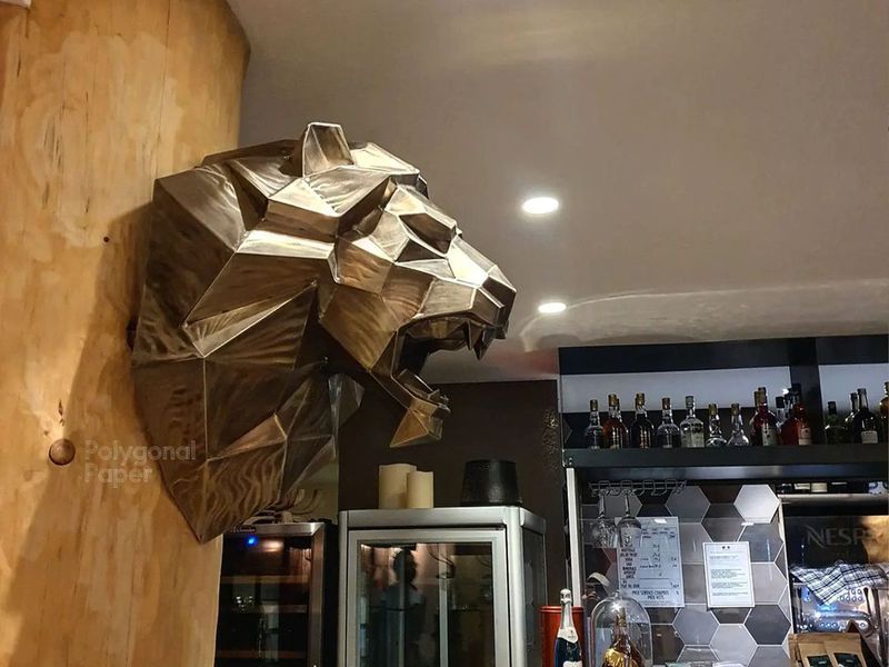 Metal Template: Roaring Lion Head