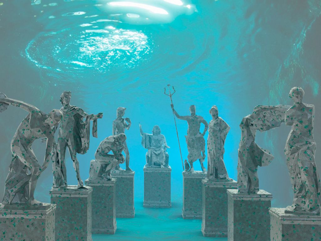 Сompleted project and concepts for a sculpture competition for an underwater art park Tavrida