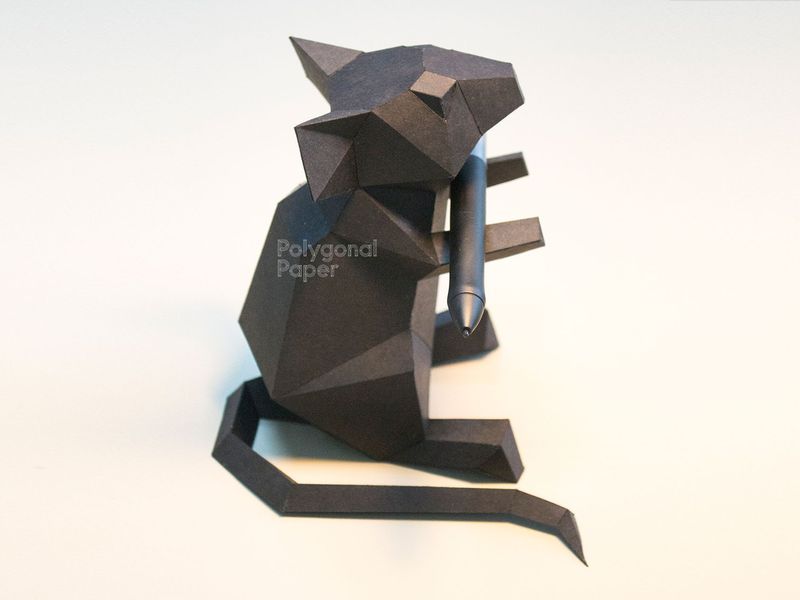 Mouse: Papercraft Scheme for Printing