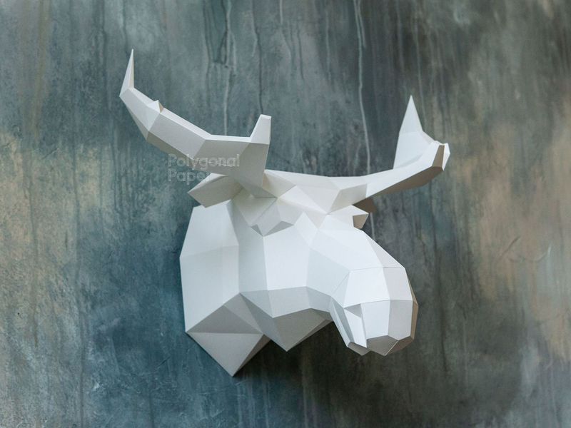 Moose Head: Papercraft Scheme for Printing