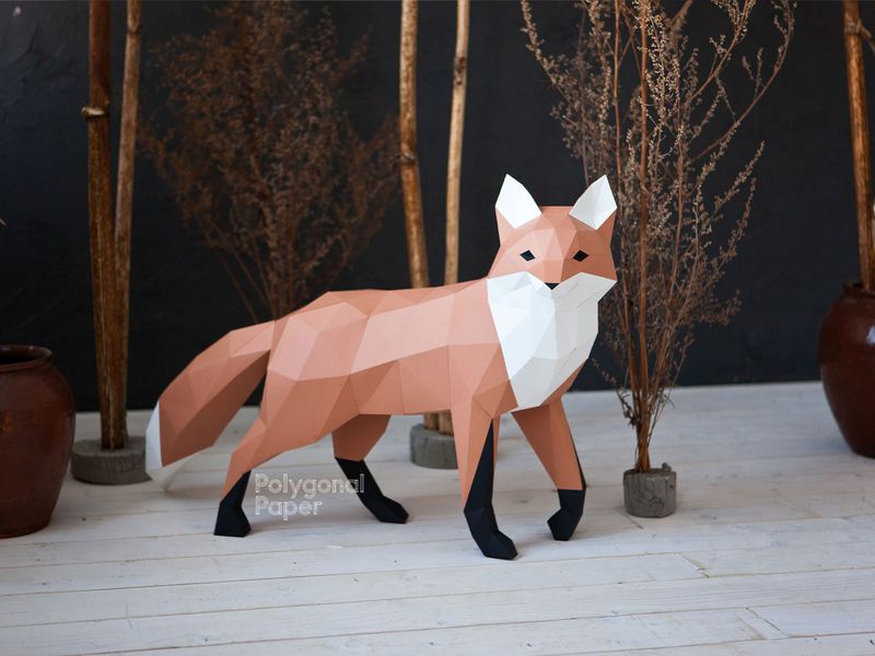 Fox: Papercraft Scheme for Printing