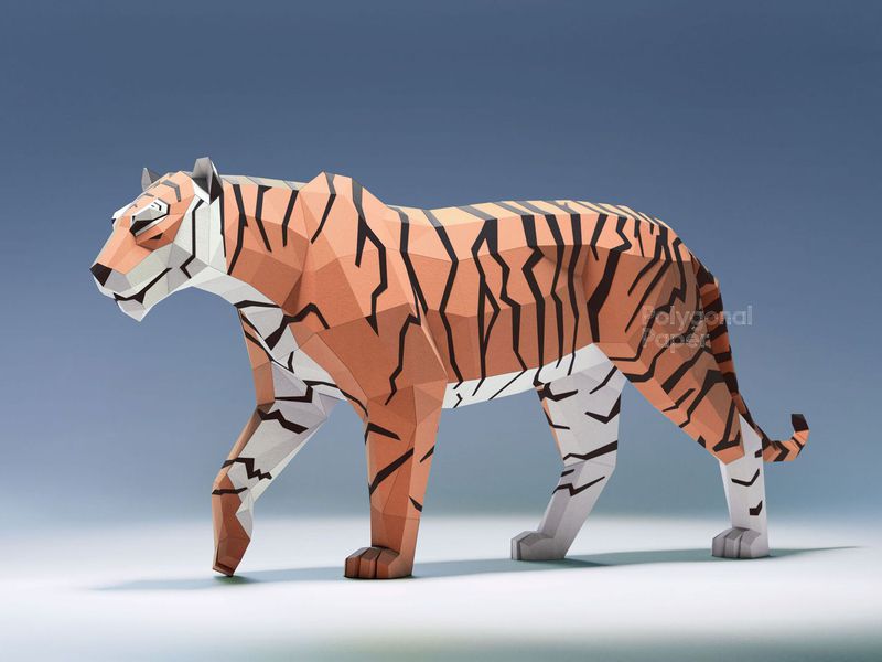 Tiger: Papercraft Scheme for Printing