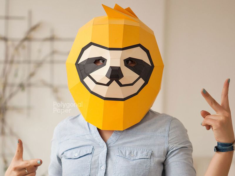 Mask of Sloth: Papercraft Scheme for Printing