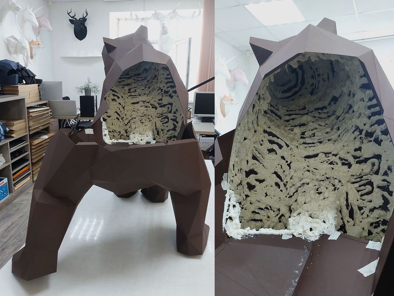 Как укреплять бумажные фигуры монтажной пеной