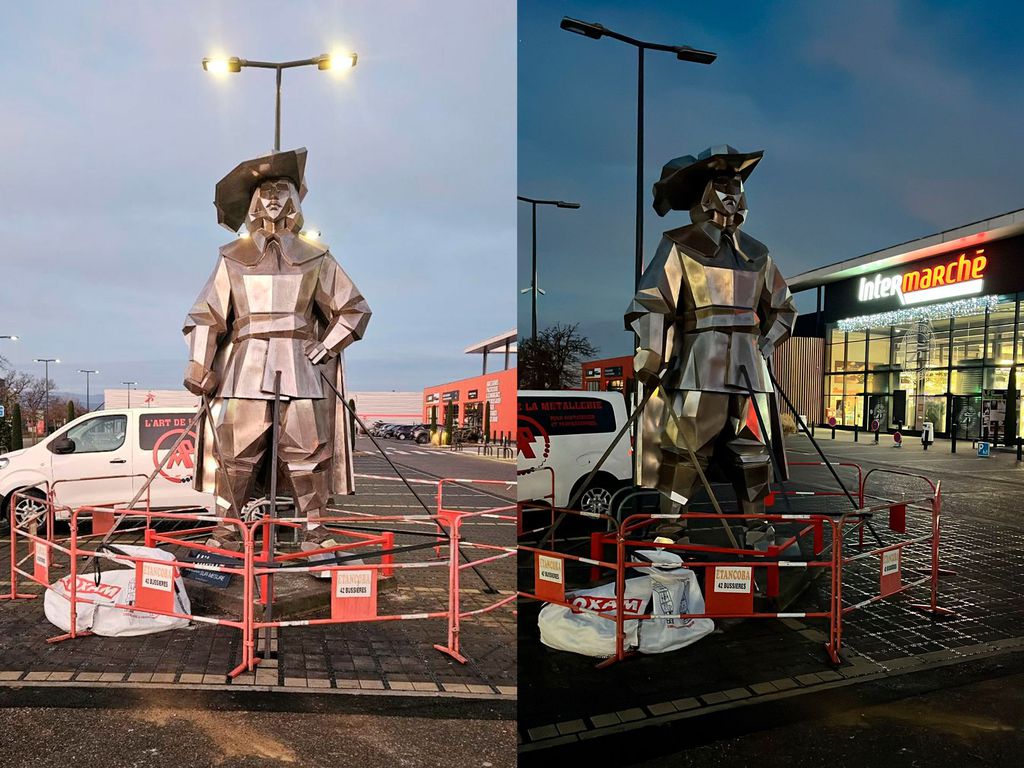 Sculpture of the Musketeer made in collaboration with Hilep2, France