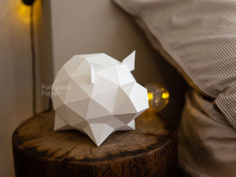 Piggy Bank: Papercraft Scheme for Printing