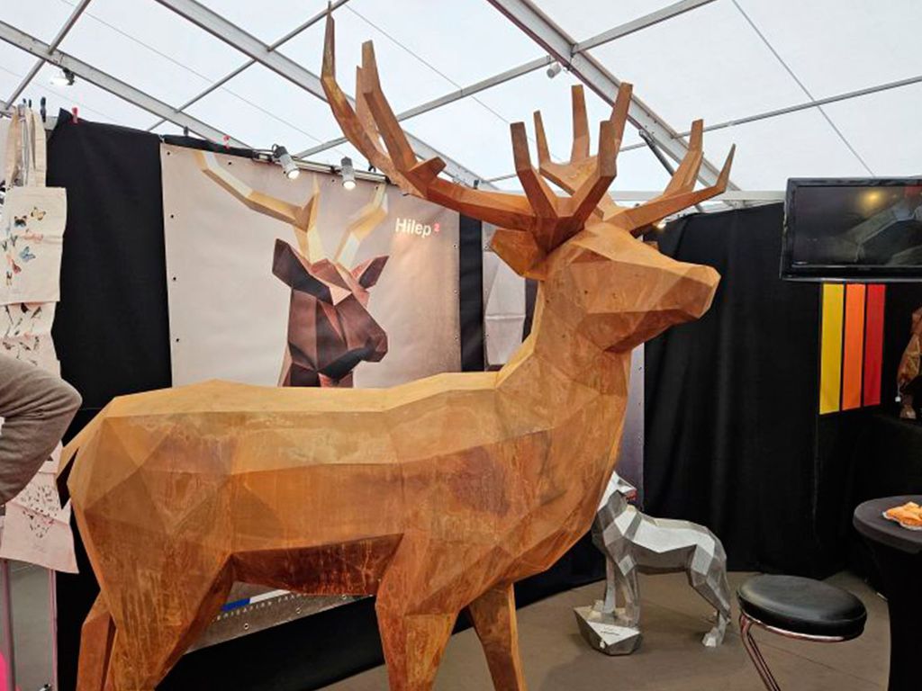 Sculpture of the deer, made in collaboration with Hilep2, France