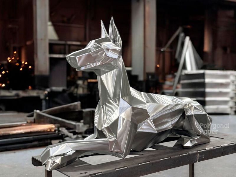 Metal Template: Lying Doberman