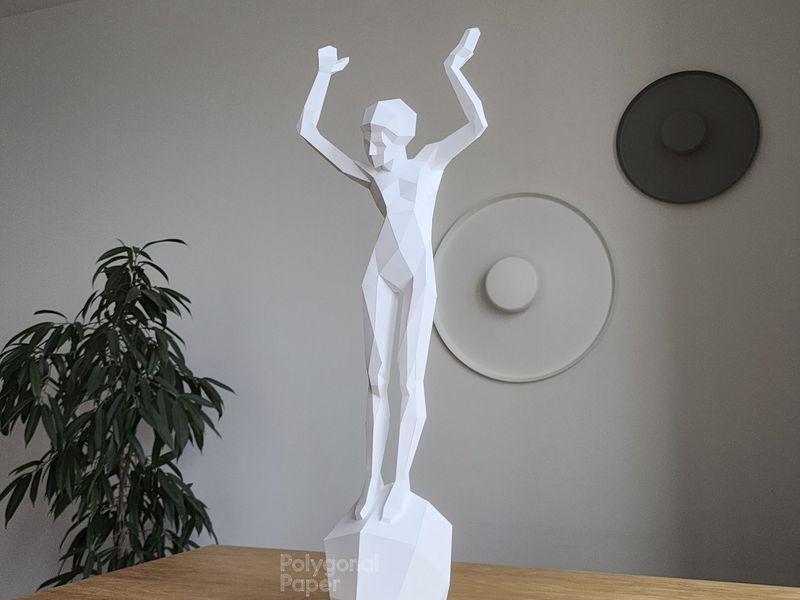 Girl on a Ball: Papercraft Scheme for Printing