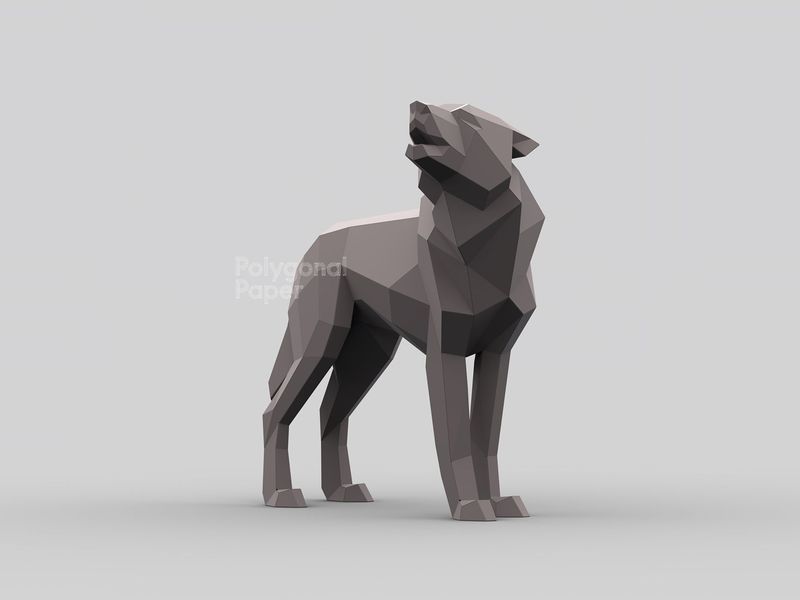 Metal Template: Wolf Howling