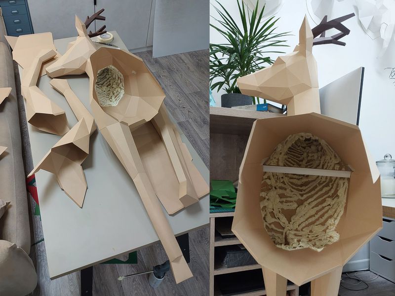 Как укреплять бумажные фигуры монтажной пеной