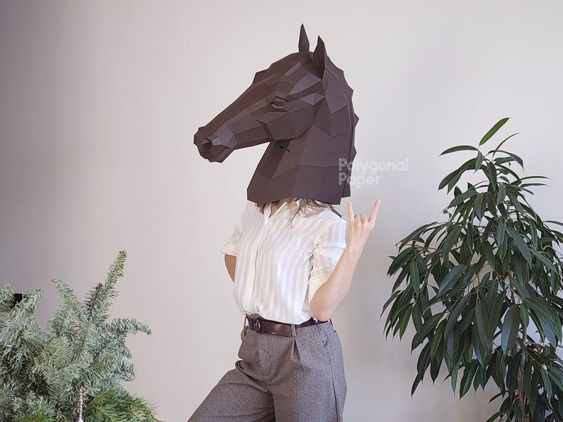 Схема для печати маски лошади